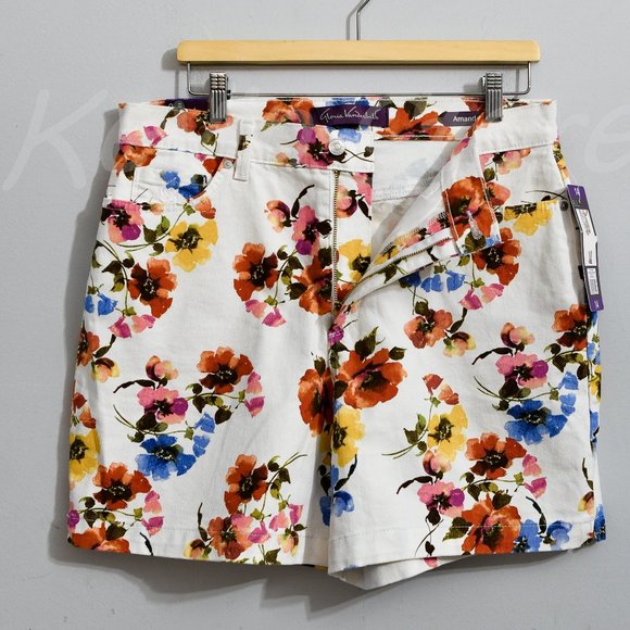 Size 14 White Gloria Vanderbilt Ladies' Amanda Short - Picture 2 of 8